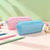 Xiaohongshu PVC Creativo Cremallera Grande Estudiante Dopamina Gelatina Estuche para Bolígrafos Cosméticos Bolsa de Cosméticos Bolsa de Cosméticos