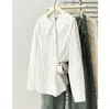 Blusa artística para menina plus size, novo modelo de outono 100kg, acabamento doce em renda, gola virada, camisa de manga comprida 0830