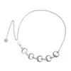 Accesorio de Cintura con Cara y Luna en Relieve con Cadena de Extensión Multicapa, Colgante de Sol, Cadena de Cintura de Metal, Cadena de Falda Versátil para Chicas Atrevidas