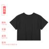 Camiseta Feminina Curta de Algodão Estampada Cintura Exposta Umbigo Camiseta de Algodão de Manga Curta para Meninas com Logotipo Personalizado