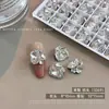Arte de Uñas K9 sin Base con Brillantes Pedrería Blanca de Lujo, Pedrería Versátil Grande en Forma de Diamante Cuadrado para Uñas