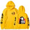 Suéter para hombre, sudadera con capucha con estampado periférico de cuchillas de exterminio de fantasmas, explosiones transfronterizas de primavera y otoño, sudadera holgada informal japonesa para mujer