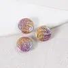 Heidi 14mm Color Degradado Onda de Agua Redondas Planas Cuentas Sueltas para Accesorios de Joyería DIY y Materiales para Cadena de Teléfono