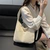 Bolso Tejido Retro Coreano Ins para Hombro 2025 Nuevo Vacaciones Casual Playa Bolso Tejido Bolso Tote de Mano