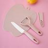 Tabla de cortar con forma de manzana para dormitorio, cuchillo pelador, cuchillo para fruta de acero inoxidable, tabla de cortar para cocina, juego de cuchillos de regalo, personalizado