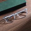 Montura simple de gafas montura para hombre de acero inoxidable de alta elasticidad sin tornillos de alto ajuste lente para miopía montura completa montura para gafas ópticas