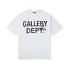 24SS Estampa de Logo com Letras GraffiTi Marca Tendência de Nicho High Street Casual Americano Solto Camiseta de Gola Redonda de Manga Curta para Homens e Mulheres