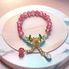 Pulsera de Ojo de Gato Mariposa Blanca/Azul/Morada/Verde/Rosa para Mujer Moda Elegante Más Fácil de Combinar Pulsera de Temperamento Transmisión en Vivo Nuevo Estilo Caliente