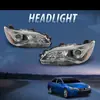 Capa branca de farol com moldura preta e refletor laranja adequada para Toyota Camry LE/SE/XLE/XSE 15-17