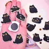 Ímã de Geladeira Animal de Desenho Animado Transfronteiriço Gato Preto Criativo PVC Borracha Macia Ímã Adesivo de Educação Infantil Adesivo Magnético DIY Atacado