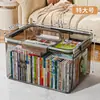 Caja de Almacenamiento para el Hogar de Gran Capacidad para Juguetes Caja de Almacenamiento de Acrílico Caja Transparente para Snacks Caja Portátil Sellada con Tapa Abatible