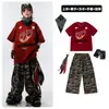 Ropa Urbana de Moda para Niños Hip-Hop Conjunto de Pantalones Cortos Camuflados de Manga Corta para Niños Atrevidos Atuendo de Pasarela para Niñas Hip-Hop