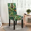 Fundas de silla impresas transfronterizas, fundas de silla de comedor elásticas de cobertura total, fundas de silla elásticas para mesas y sillas de comedor de hotel