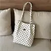 Bolso de Hombro Individual de Lunares de Gran Capacidad Nuevo de Moda para Mujer Estilo Chic para el Trabajo Bolso Tote Dulce de Pana