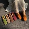 258-2 Mules Slip-On, Sapatos de Corte Profundo Únicos, Sapatos Femininos, Couro Genuíno, Couro de Vaca, Mocassins com Cavalo, Sapatos Gorro para Mulheres