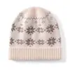 Gorro de Punto Jacquard de Cachemira Nuevo Vintage Otoño/Invierno 2026 con Patrón de Copo de Nieve, Gorro de Cachemira Grueso Cálido Versátil para Mujer