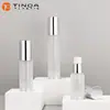 Venda Direta de Fábrica Frasco Dosador para Cosméticos Frasco a Vácuo de PP 15/30/50ml Essência de Pressão Material de Embalagem para Produto de Cuidados com a Pele