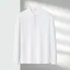 Camisa tipo polo de manga larga transfronteriza para hombre, talla europea de Amazon, camiseta de manga larga para primavera y otoño, cuello camisero simple, camisa básica moderna y versátil