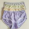 Nuevos Calzones de Algodón para Mujer, Talla Grande, Ropa Interior de Algodón Elástico para Mujeres Jóvenes y de Mediana Edad, Moda Color Sólido Estampado Estilo Holgado