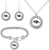 Conjunto Mais Quente da Amazon de Pulseira, Colar e Brincos de Futebol NFL
