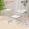 Caja Transparente Moderna para Pastel para Empaque de Repostería de Cumpleaños 8 pulgadas 10 pulgadas 6 pulgadas Base Espesa Bandeja Caja para Llevar Estilo de Lujo