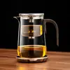 Bule de Chá Elegante Caneca Modelo Novo 2025 Separação Chá-Água Revestimento Interno Totalmente de Vidro Filtro de Um Clique Infusor de Chá Magnético Caneca para Uso Doméstico