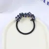 Diadema de cristal versátil estilo coreano diadema diadema cuerda para el pelo de temperamento flor de pelo anillo de cuero banda de goma de alta elasticidad cuerda para el pelo tocado