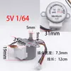 Motor Giratório para Câmera de Segurança 5V24YJ48/1/64/1/32 Plugue Largura 7mm Eixo com Furo Central