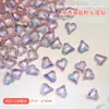 Decoraciones de Arte de Uñas de Corazón Irregular de Fondo Puntiagudo de Colores al por Mayor, Brillantes Pedrería 3D de Corazón Grande y Pequeño, Decoraciones de Uñas de Vidrio
