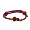 Pulsera de Pareja Sauvignon Blanc Cuerda Roja Joyería para Estudiantes Token Masculino y Femenino Nudo de Diamante Conmemorativo Pulsera Tejida a Mano Ruyi