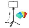 Lâmpada Plana de Fotografia de 6 polegadas para Mesa, Transmissão ao Vivo, Lâmpada Quadrada de 8 polegadas, Lâmpada Atmosférica para Fundo de Vídeo, Luz de Beleza de 10 polegadas