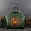Cross-border bolsa mulheres totem em relevo couro feminino bolsa cabeça camada cowhide ombro retro mensageiro bolsa mulheres uma geração de cabelo