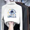 Camiseta de base masculina 2026 novo estilo primavera, outono e inverno camiseta de base de fleece de gola alta masculina top interno de bebê