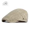 Sombrero de Comercio Exterior Sombrero para Hombre Primavera y Verano Delgado Transpirable Imitación Lino Boina Gorra Vintage Británica para Mujer Gorra Casual de Repartidor