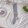 Meias Finas de Malha Respirável com Listras Verticais para Primavera e Verão, Estilo Ballet, Meias Slouch JK Emagrecedoras, Usadas com Botas, Meias Longas, Meias para Botas