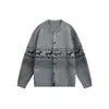 Yidao Roupas Vintage 2026 Outono Novo Estilo Retro Japonês Fair Isle Cardigan Suéter de Tricô Jacquard Cachorro Dachshund para Homens