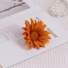 Flor artificial cabeza de girasol pastoral fresca flor de seda decoración de sombrero ventana arreglo floral suave flor de boda girasol