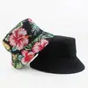 Sombrero de pescador con estampado floral de doble cara para hombre y mujer, sombrero para protección solar, sombrero de moda para exteriores, versátil para primavera y verano
