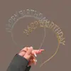 Diadema Feliz Cumpleaños Diosa Corona de Pedrería Diadema de Ambiente Vestido de Fiesta Pasador Coreano Tocado Accesorios para el Cabello