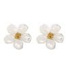 Diseño Nicho Aretes de Perlas Barrocas de Flores de Lujo Ligero Francés de Alto Grado Nuevos Aretes Explosivos