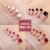 Película de Esmalte de Uñas Color Sólido Línea Polvo de Cebolla Zhengxiang Pegatina para Uñas de los Pies Pegatina para Uñas de los Pies Celebridad de Internet Explosiva Estilo Simple Pegatina Completa para Uñas de los Pies