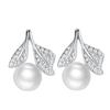 S925 prata esterlina Meishi brincos de pérolas de água doce brincos de nicho femininos brincos de luxo leves de alta qualidade brincos de moda