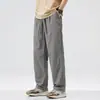 Pantalones de Seda de Hielo de Secado Rápido para Hombre Verano Sueltos Rectos Simples Ligeros Transpirables Pantalones Deportivos Cómodos Funcionales Pantalones Largos Yamamoto