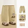 Kaka Panda Roupa Infantil Calça de Sarja 100% Algodão para Meninos Calça Infantil Calça Casual para Meninas Roupa de Outono Calça Longa de Outono para Bebê