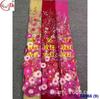 Material para vestido de noche bordado fondo grueso flor grande 3D malla transparente vestido aplique tela de encaje bordado