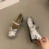 Sapatos de Salto Escondido de 4cm Estilo Balé Francês Sapatos de Salto Único Femininos 2026 Novo Outono/Inverno Absolutamente Lindos Sapatos de Couro Mary Jane Mocassins