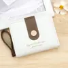 Carteira curta feminina novo estilo, carteira simples estilo japonês, carteira dobrável para estudante, porta-moedas fofo de nicho com múltiplos porta-cartões