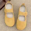 Sapatos Casuais Femininos de Verão 2026 Novos Mary Jane Moda Solado Macio Confortável Velcro Estilosos Versáteis Slip-On