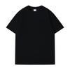 Camiseta de Manga Corta con Cuello Redondo de Hilo Doble Pesado 280g Algodón Puro para Hombre y Mujer con Hombro Caído Color Sólido Deportiva Holgada Media Manga Juvenil