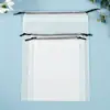 Sacos plásticos com cordão podem ser usados como embalagens transparentes à prova d'água para viagem e sacos de armazenamento, podem ser impressos com logotipos e são sacos de PE à prova de poeira